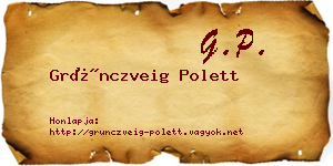 Grünczveig Polett névjegykártya